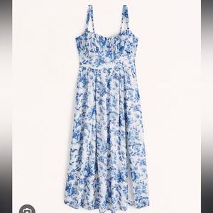 Abercrombie ruched chiffon midi